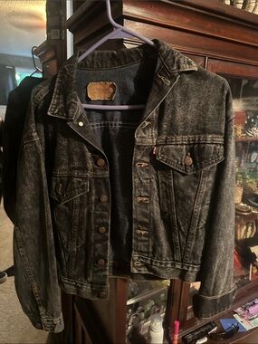 Levi's Black Washed Denim Jean Jacket